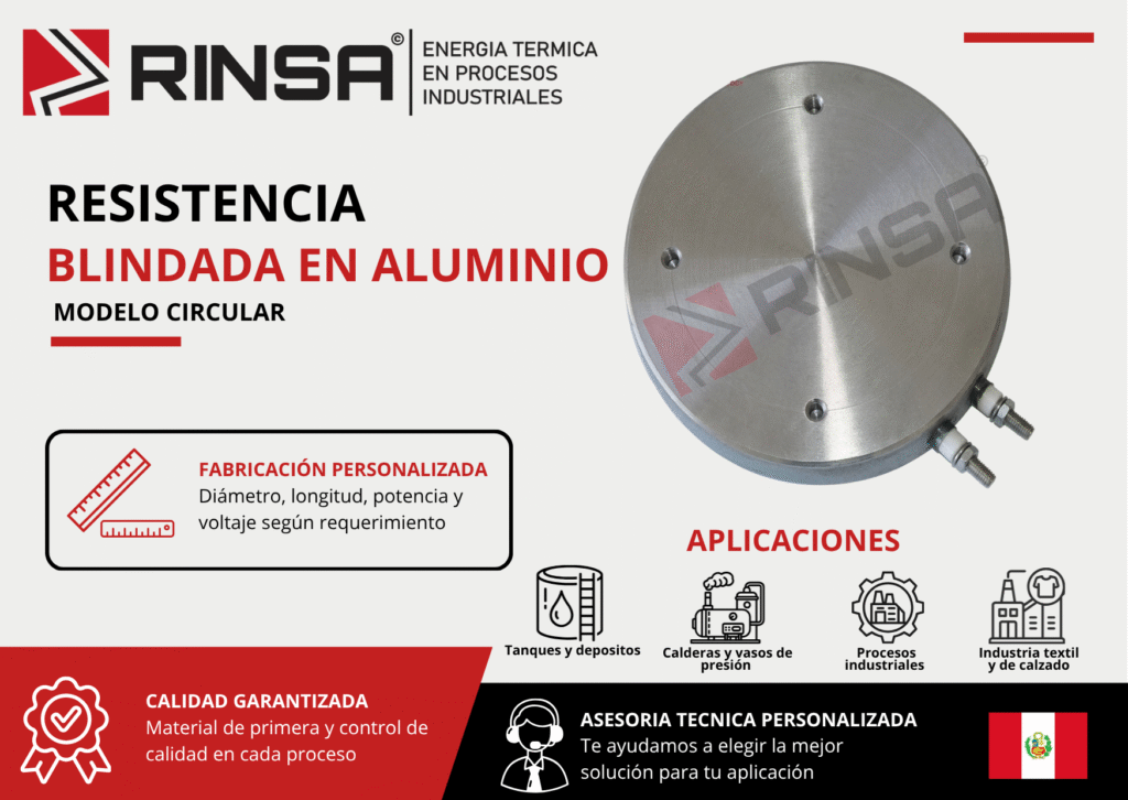 RESISTENCIA BLINDADA EN ALUMINIO - RINSA