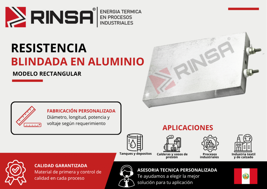 RESISTENCIA BLINDADA EN ALUMINIO - RINSA